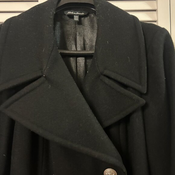 Elegant Le Chateau Long Wool Coat: Size XL - Picture 6 of 15